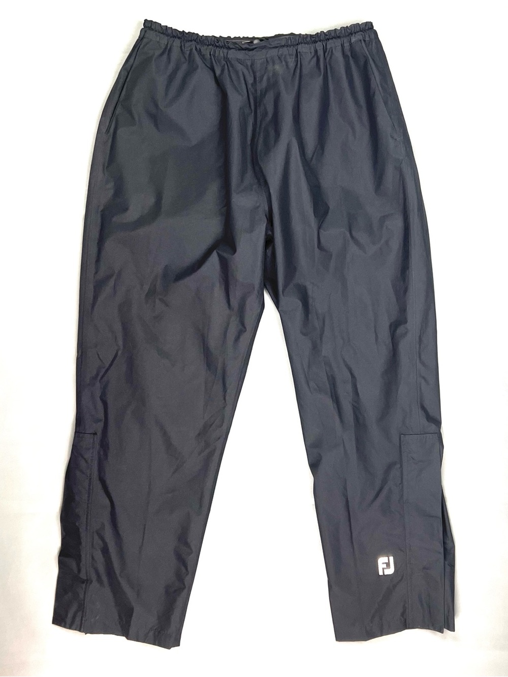 FootJoy DryJoys Pants Mens L Large Black Waterproof Golf Rain FJ Logo